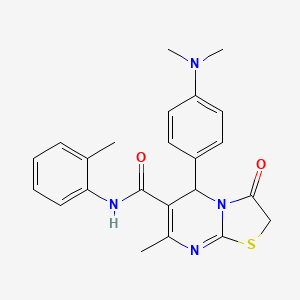 5-[4-(dimethylamino)phenyl]-7-methyl-N-(2-methylphenyl)-3-oxo-2,3-dihydro-5H-[1,3]thiazolo[3,2-a]pyrimidine-6-carboxamide