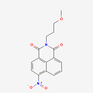 molecular formula C16H14N2O5 B4048406 2-(3-甲氧基丙基)-6-硝基-1H-苯并[de]异喹啉-1,3(2H)-二酮 