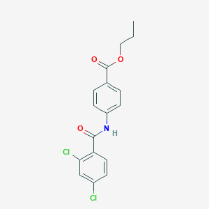 molecular formula C17H15Cl2NO3 B404847 Propyl 4-[(2,4-dichlorobenzoyl)amino]benzoate 