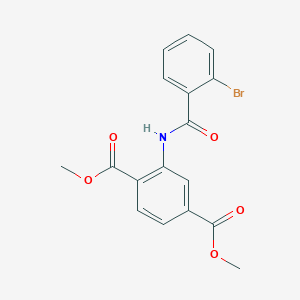 molecular formula C17H14BrNO5 B404848 Dimethyl 2-((2-bromobenzoyl)amino)terephthalate CAS No. 329938-49-0