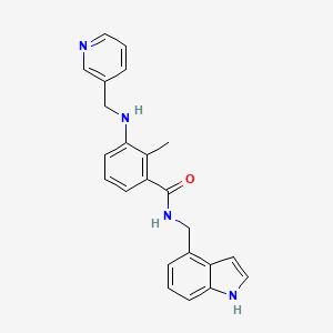 molecular formula C23H22N4O B4048487 N-(1H-吲哚-4-基甲基)-2-甲基-3-[(吡啶-3-基甲基)氨基]苯甲酰胺 