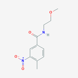 molecular formula C11H14N2O4 B404850 N-(2-methoxyethyl)-4-methyl-3-nitrobenzamide CAS No. 329940-18-3