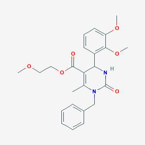 2-methoxyethyl 1-benzyl-4-(2,3-dimethoxyphenyl)-6-methyl-2-oxo-1,2,3,4-tetrahydro-5-pyrimidinecarboxylate