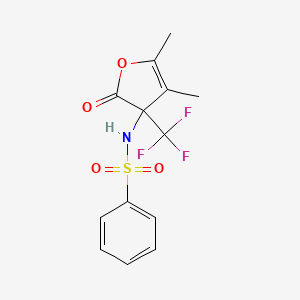 N-[4,5-dimethyl-2-oxo-3-(trifluoromethyl)furan-3-yl]benzenesulfonamide