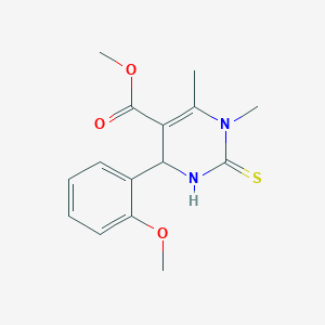 Methyl 6-(2-methoxyphenyl)-3,4-dimethyl-2-sulfanylidene-1,6-dihydropyrimidine-5-carboxylate