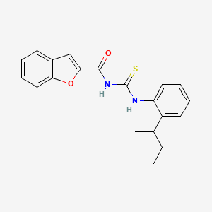 molecular formula C20H20N2O2S B4048547 N-{[(2-sec-butylphenyl)amino]carbonothioyl}-1-benzofuran-2-carboxamide 