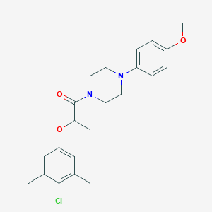 molecular formula C22H27ClN2O3 B4048549 1-[2-(4-chloro-3,5-dimethylphenoxy)propanoyl]-4-(4-methoxyphenyl)piperazine 