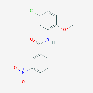 molecular formula C15H13ClN2O4 B404855 N-(5-chloro-2-methoxyphenyl)-4-methyl-3-nitrobenzamide 