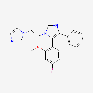 5-(4-fluoro-2-methoxyphenyl)-1-[2-(1H-imidazol-1-yl)ethyl]-4-phenyl-1H-imidazole