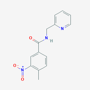 molecular formula C14H13N3O3 B404857 4-methyl-3-nitro-N-(pyridin-2-ylmethyl)benzamide CAS No. 5352-35-2