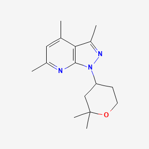 1-(2,2-dimethyltetrahydro-2H-pyran-4-yl)-3,4,6-trimethyl-1H-pyrazolo[3,4-b]pyridine