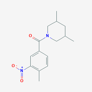 molecular formula C15H20N2O3 B404858 (3,5-Dimethylpiperidin-1-yl)(4-methyl-3-nitrophenyl)methanone 