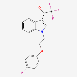 molecular formula C19H15F4NO2 B4048580 2,2,2-TRIFLUORO-1-{1-[2-(4-FLUOROPHENOXY)ETHYL]-2-METHYL-1H-INDOL-3-YL}ETHAN-1-ONE 