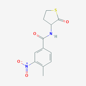 molecular formula C12H12N2O4S B404859 3-nitro-4-methyl-N-(2-oxotetrahydro-3-thienyl)benzamide 