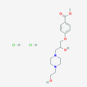 Methyl 4-[2-hydroxy-3-[4-(2-hydroxyethyl)piperazin-1-yl]propoxy]benzoate;dihydrochloride