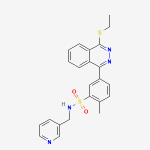 molecular formula C23H22N4O2S2 B4048604 5-[4-(乙硫基)-1-酞嗪基]-2-甲基-N-(3-吡啶基甲基)苯磺酰胺 