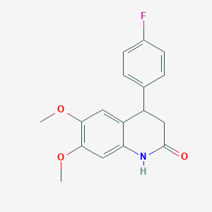 molecular formula C17H16FNO3 B4048614 4-(4-氟苯基)-6,7-二甲氧基-3,4-二氢-2(1H)-喹啉酮 