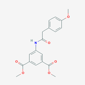 molecular formula C19H19NO6 B404862 Dimethyl 5-{[(4-methoxyphenyl)acetyl]amino}isophthalate CAS No. 349093-63-6