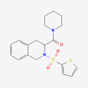 3-(PIPERIDINE-1-CARBONYL)-2-(THIOPHENE-2-SULFONYL)-1,2,3,4-TETRAHYDROISOQUINOLINE