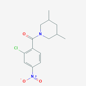 molecular formula C14H17ClN2O3 B404863 (2-Chloro-4-nitrophenyl)-(3,5-dimethylpiperidin-1-yl)methanone 