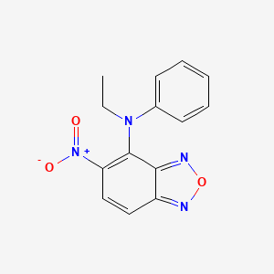 molecular formula C14H12N4O3 B4048639 N-ethyl-5-nitro-N-phenyl-2,1,3-benzoxadiazol-4-amine 