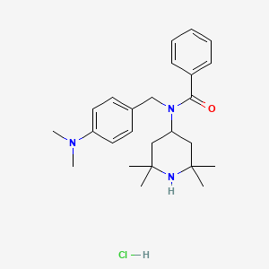 molecular formula C25H36ClN3O B4048643 N-[4-(dimethylamino)benzyl]-N-(2,2,6,6-tetramethyl-4-piperidinyl)benzamide hydrochloride 