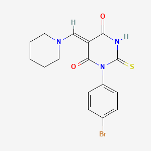 1-(4-bromophenyl)-5-(1-piperidinylmethylene)-2-thioxodihydro-4,6(1H,5H)-pyrimidinedione