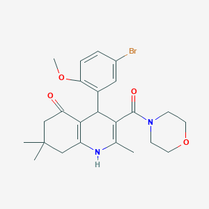 4-(5-BROMO-2-METHOXYPHENYL)-2,7,7-TRIMETHYL-3-(MORPHOLINE-4-CARBONYL)-1,4,5,6,7,8-HEXAHYDROQUINOLIN-5-ONE