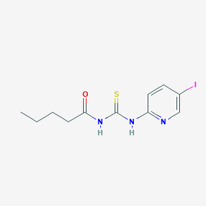 N-[(5-iodopyridin-2-yl)carbamothioyl]pentanamide