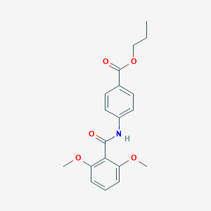 molecular formula C19H21NO5 B404867 Propyl 4-[(2,6-dimethoxybenzoyl)amino]benzoate 