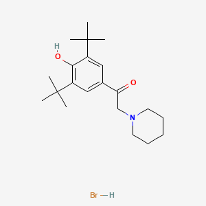 1-(3,5-Ditert-butyl-4-hydroxyphenyl)-2-piperidin-1-ylethanone;hydrobromide