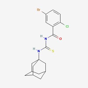 molecular formula C18H20BrClN2OS B4048688 N-[(1-金刚烷基氨基)碳硫酰]-5-溴-2-氯苯甲酰胺 