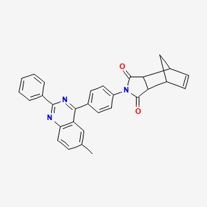 molecular formula C30H23N3O2 B4048709 4-[4-(6-甲基-2-苯基-4-喹唑啉基)苯基]-4-氮杂三环[5.2.1.0~2,6~]癸-8-烯-3,5-二酮 