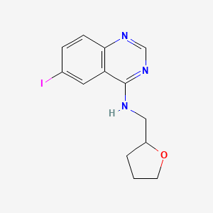 molecular formula C13H14IN3O B4048732 6-iodo-N-((tetrahydrofuran-2-yl)methyl)quinazolin-4-amine 