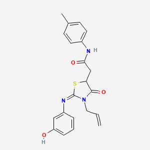 2-{3-allyl-2-[(3-hydroxyphenyl)imino]-4-oxo-1,3-thiazolidin-5-yl}-N-(4-methylphenyl)acetamide