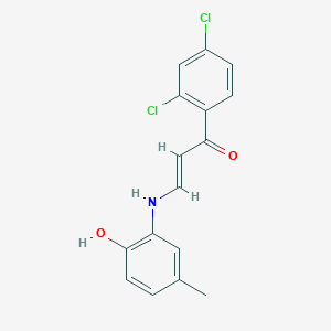 (2E)-1-(2,4-dichlorophenyl)-3-[(2-hydroxy-5-methylphenyl)amino]prop-2-en-1-one