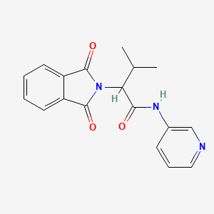 molecular formula C18H17N3O3 B4048769 2-(1,3-dioxo-1,3-dihydro-2H-isoindol-2-yl)-3-methyl-N-3-pyridinylbutanamide 