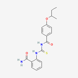 4-(butan-2-yloxy)-N-[(2-carbamoylphenyl)carbamothioyl]benzamide