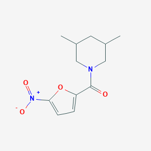 molecular formula C12H16N2O4 B404878 1-{5-Nitro-2-furoyl}-3,5-dimethylpiperidine 