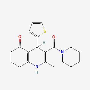 2-methyl-3-(piperidine-1-carbonyl)-4-thiophen-2-yl-4,6,7,8-tetrahydro-1H-quinolin-5-one