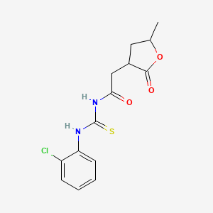 molecular formula C14H15ClN2O3S B4048782 1-(2-CHLOROPHENYL)-3-[2-(5-METHYL-2-OXOOXOLAN-3-YL)ACETYL]THIOUREA 