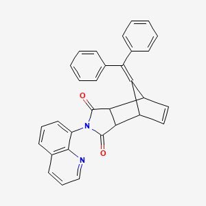 molecular formula C31H22N2O2 B4048786 10-(diphenylmethylene)-4-(8-quinolinyl)-4-azatricyclo[5.2.1.0~2,6~]dec-8-ene-3,5-dione 