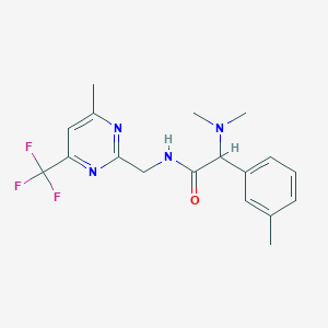 2-(dimethylamino)-2-(3-methylphenyl)-N-{[4-methyl-6-(trifluoromethyl)pyrimidin-2-yl]methyl}acetamide