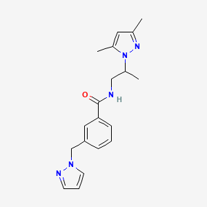 N-[2-(3,5-dimethyl-1H-pyrazol-1-yl)propyl]-3-(1H-pyrazol-1-ylmethyl)benzamide