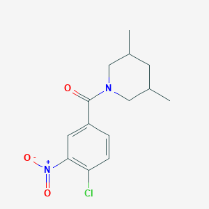 molecular formula C14H17ClN2O3 B404883 1-(4-Chloro-3-nitrobenzoyl)-3,5-dimethylpiperidine 