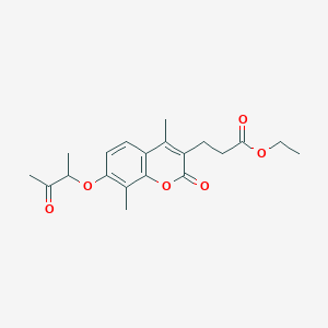 ethyl 3-[4,8-dimethyl-7-(1-methyl-2-oxopropoxy)-2-oxo-2H-chromen-3-yl]propanoate