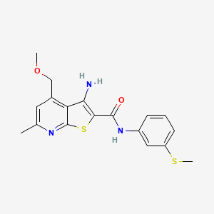 3-amino-4-(methoxymethyl)-6-methyl-N-[3-(methylsulfanyl)phenyl]thieno[2,3-b]pyridine-2-carboxamide