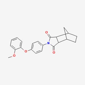 molecular formula C22H21NO4 B4048892 4-[4-(2-甲氧基苯氧基)苯基]-4-氮杂三环[5.2.1.0~2,6~]癸烷-3,5-二酮 