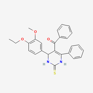 [4-(4-ethoxy-3-methoxyphenyl)-6-phenyl-2-thioxo-1,2,3,4-tetrahydro-5-pyrimidinyl](phenyl)methanone