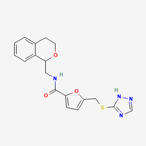 N-(3,4-dihydro-1H-isochromen-1-ylmethyl)-5-[(4H-1,2,4-triazol-3-ylthio)methyl]-2-furamide